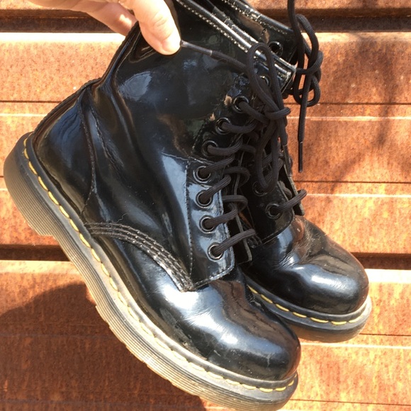 Dr. Martens | Shoes | Patent Dr Marten 8hole Boots 46 W Size Uk 3 | Poshmark